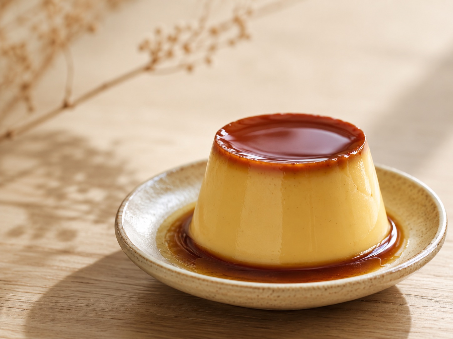カラメルソースのかかったとろけるプリン